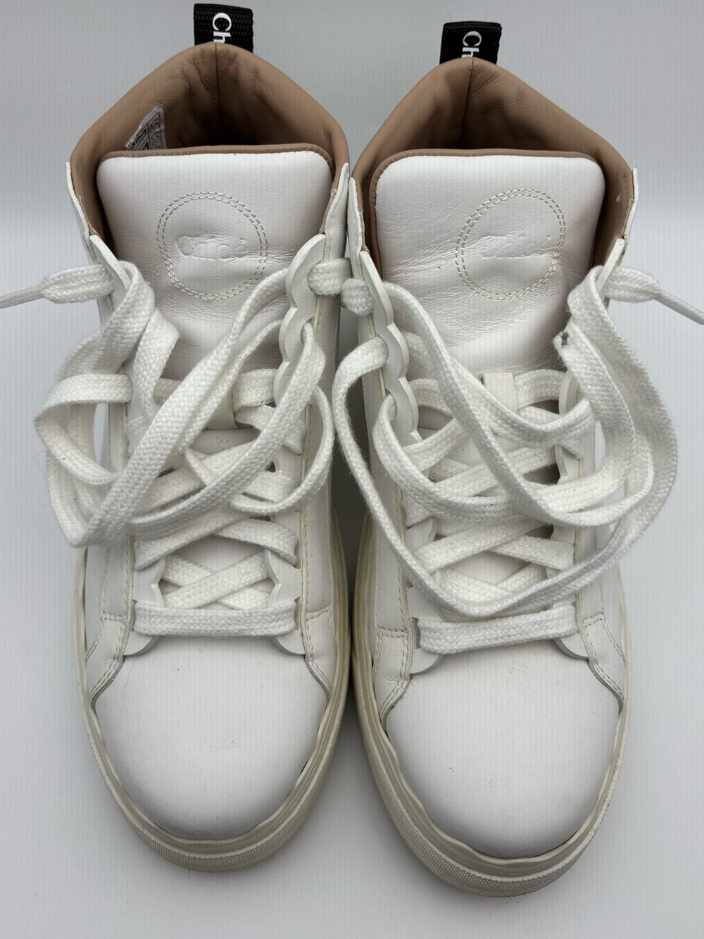 Chloe White High-Top Women's Sneakers